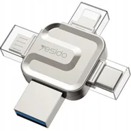 Pendrive - Yesido Flash Disk FL15 4w1 OTG Adapter USB3.0, 64GB, SILVER / SREBRNY - miniaturka - grafika 1