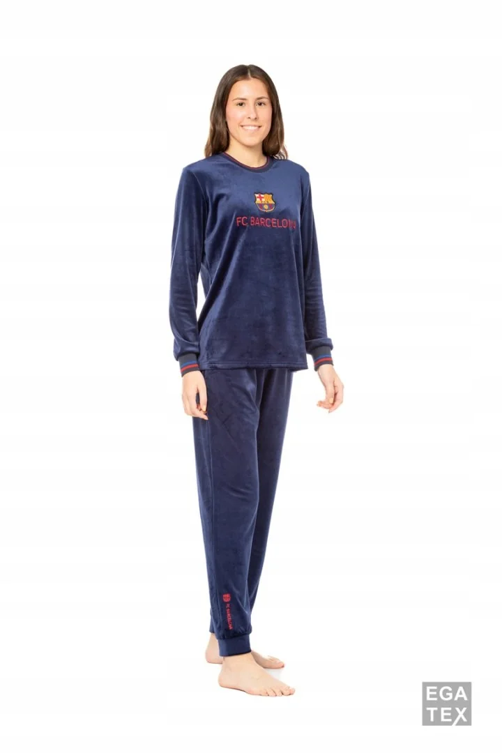FC BARCELONA KOMPLET DAMSKI WELUR 232008 - NIEBIESKI, XL