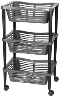 Storagesolutions Uniwersalny wózek na kółkach TROLLEY do łazienki, regał, szafka - 3 poziomy - Wózki kuchenne - miniaturka - grafika 1