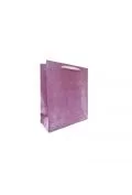 Opakowania i torebki na prezenty - torba prezentowa glitter fiolet 26 x 33 cm - miniaturka - grafika 1