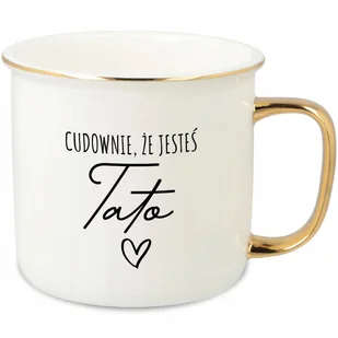 KUBEK UCHO RANT ZŁOTY PORCELANOWY RETRO 280ML PREZENT DLA TATY MIX WZORY - Kubki KUBEK UCHO RANT ZŁOTY PORCELANOWY RETRO 280ML PREZENT DLA TATY MIX WZORY - Kubki - miniaturka - grafika 1