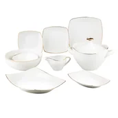 Serwisy obiadowe - Altom MARIAPAULA MODERNA KWADRATOWA GOLD ZESTAW OBIADOWY 6/24 5907508131623 - miniaturka - grafika 1