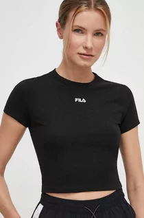 Koszulki sportowe damskie - Fila top Latina damski kolor czarny FAW0744 - grafika 1