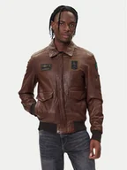 Kurtki męskie - Aeronautica Militare Kurtka skórzana 252PN0895U100839 Brązowy Regular Fit - miniaturka - grafika 1