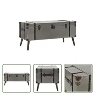 Ławy i stoliki kawowe - The Living Store stolik kawowy MDF i aluminium 102x51x47,5 cm - miniaturka - grafika 1