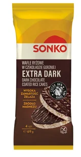 Sonko Wafle ryżowe w czekoladzie gorzkiej 69 g - Batoniki - miniaturka - grafika 1