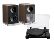 Zestawy stereo - Audio-Technica AT-LPW50PB (czarny) + Connex (orzech) - miniaturka - grafika 1