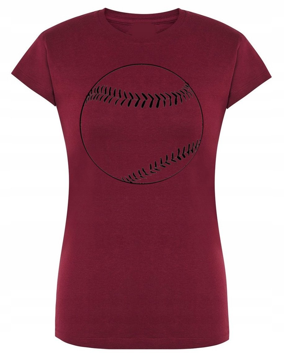 T-Shirt damski nadruk piłka Baseball r.XL