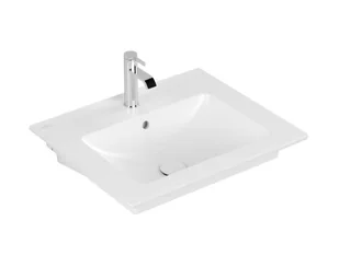 Villeroy & Boch Venticello Umywalka wisząca lub meblowa 60x50 cm jeden otwór na baterię biały mat z powłoką CeramicPlus 4124G6RW - Umywalki - miniaturka - grafika 1