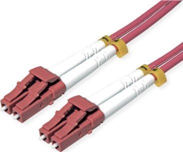 Roline Kabel światłowodowy ROLINE 50/125m OM4, LC/LC, w oplocie stalowym, LSOH, fioletowy, 3 m