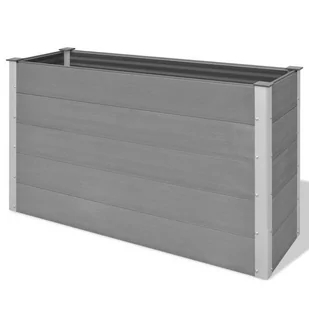vidaXL Donica ogrodowa z WPC, 150x50x91 cm, szara - Donice - miniaturka - grafika 1