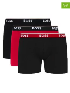 Majtki męskie - Hugo Boss Bokserki (3 pary) w kolorze czarnym, czerwonym i granatowym - grafika 1