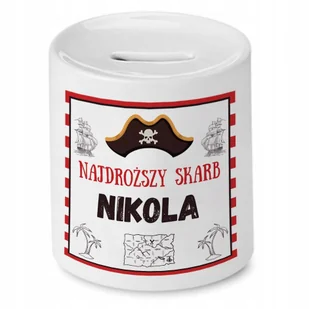 Skarbonka 330 ml Dla Nikoli Córki Dziecka z Nadrukiem ze Zdjęciem - Skarbonki - miniaturka - grafika 1