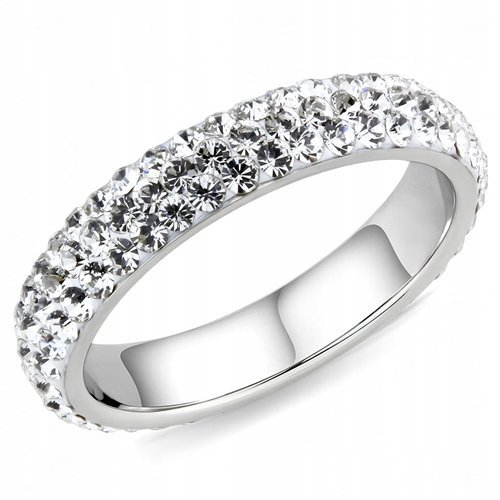 Pierścionek obrączka LUXURY CRYSTAL rozmiar 22
