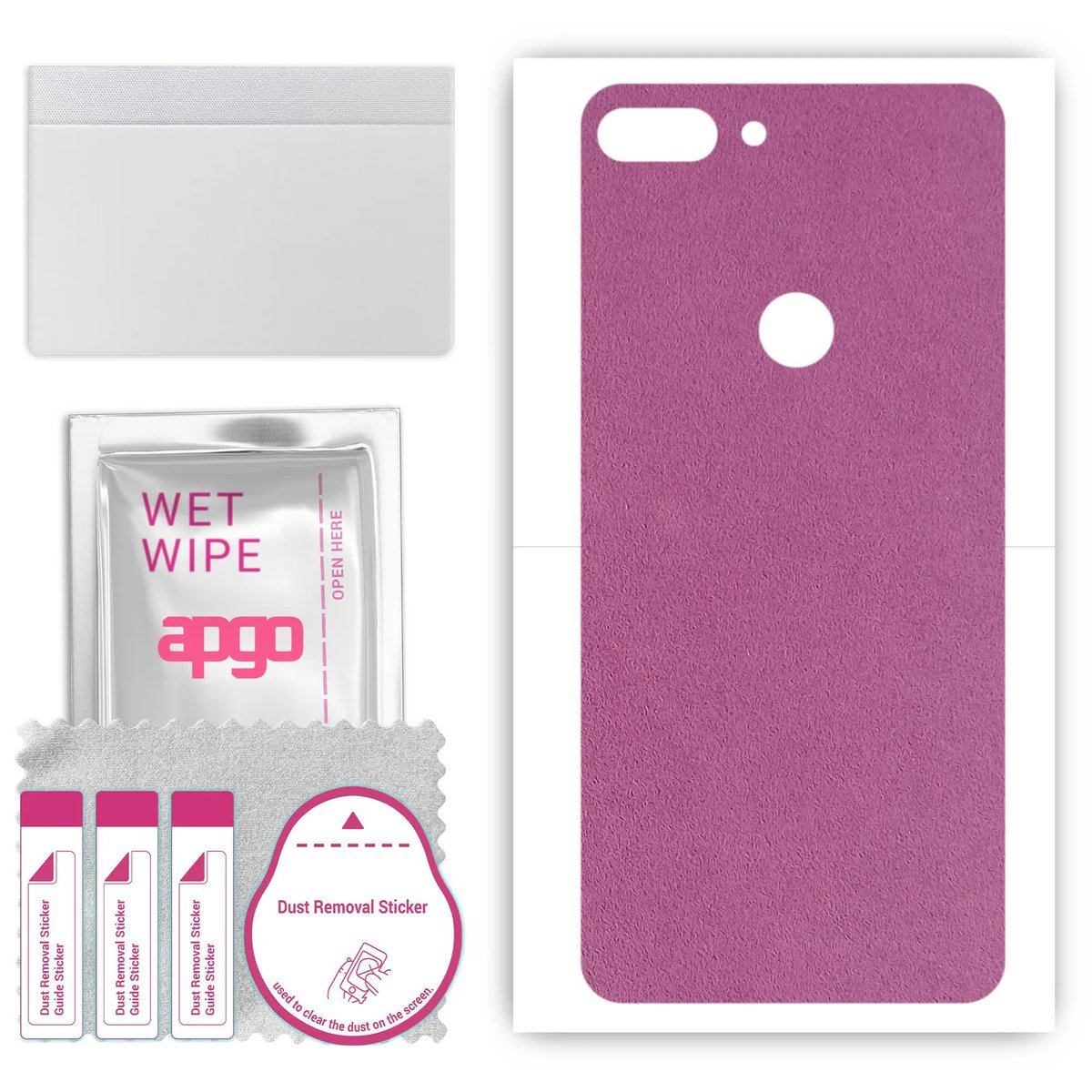 Folia naklejka skórka strukturalna na TYŁ Zamsz do HTC Wildfire E Lite - Zamsz Fioletowy - apgo SKINS