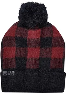Urban Classics Czapka beanie uniseks, czarny/czerwony, jeden rozmiar - Czapki damskie - miniaturka - grafika 1