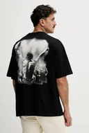 Koszulki męskie - Diesel t-shirt bawełniany T-BOXT-T23 męski kolor czarny z nadrukiem A18731.0PLAT - miniaturka - grafika 1