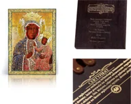 Ikony i obrazy sakralne - Ikona religijna Matka Boża Częstochowska (w sukience diamentowej) - miniaturka - grafika 1