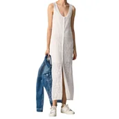 Sukienki - Sukienka damska Pepe Jeans Patty biała ażurowa na ramiączkach-XS - miniaturka - grafika 1