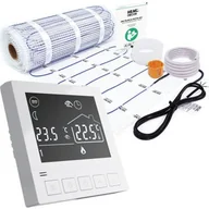Ogrzewanie podłogowe - Heat Decor HD-mat150 mata grzewcza 1 m2 z termoregulatorem T2 białym HD-MAT150/1.0.T2 - miniaturka - grafika 1