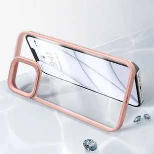 Baseus Crystal Phone Case pancerne etui do iPhone 13 Pro Max z żelową ramką różowy (ARJT001104) hurtel-78666-0 - Etui i futerały do telefonów - miniaturka - grafika 24
