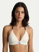 Stroje kąpielowe - Calvin Klein Swimwear Góra od bikini LV00Q61225 Écru - miniaturka - grafika 1