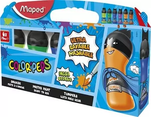 Maped Farby Superpower 6x75ml Kolory uzup. butelki - Przybory szkolne - miniaturka - grafika 1