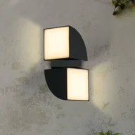Lampy ogrodowe - Searchlight Kinkiet zewnętrzny LED Dakota, czarny, wysokość 21 cm, wersja 2-punktowa - miniaturka - grafika 1