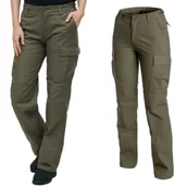 Odzież taktyczna i umundurowanie - Spodnie Bojówki Damskie BRANDIT Cargo BDU Rip-Stop - Oliwkowe - miniaturka - grafika 1