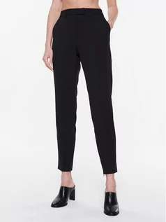 Spodnie damskie - Calvin Klein Spodnie materiałowe K20K205119 Czarny Slim Fit - grafika 1