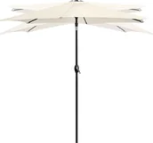 Parasole ogrodowe - Składany parasol ogrodowy balkonowy regulowany 210 cm beżowy - miniaturka - grafika 1