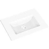 Umywalki - Axis Umywalka KORNAT 61 meblowa granitowa biała - miniaturka - grafika 1