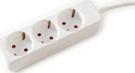 Kable - Kabel zasilający Value VALUE Gniazdo 3-drożne bez przełącznika, białe, 1,5 m - miniaturka - grafika 1