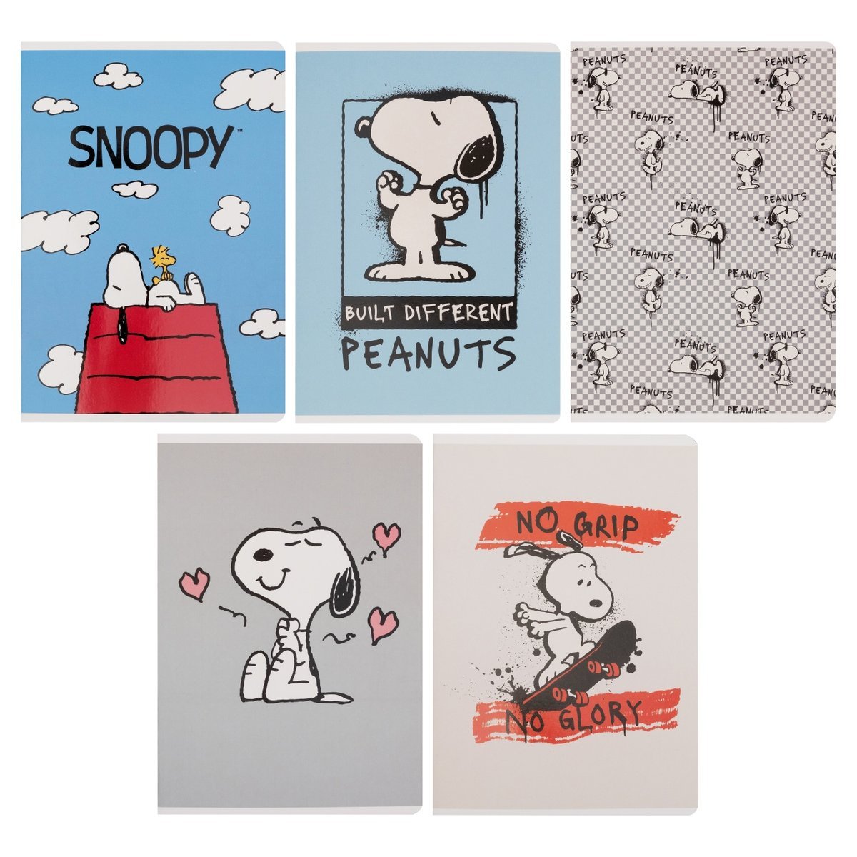 Zeszyt A5, 32 kartki, szeroka linia, Snoopy