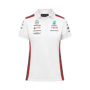 Koszulki i topy damskie - Koszulka polo damska Team biała Mercedes AMG F1 2023 - miniaturka - grafika 1
