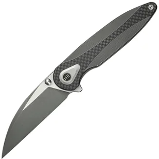 Zenthra Szara Rękojeść z Tytanu z Wkładką z Tkanego Włókna Węglowego Szare Kamiennie Myte Bohler M39 - Scyzoryki - miniaturka - grafika 1