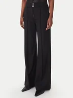 Spodnie damskie - Patrizia Pepe Spodnie materiałowe 8P0813/A715 Czarny Wide Leg - miniaturka - grafika 1