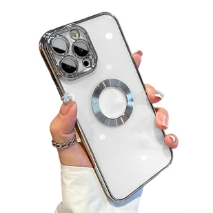 INF Etui na telefon z ochroną obiektywu aparatu Srebro iPhone 14 - Etui i futerały do telefonów - miniaturka - grafika 1