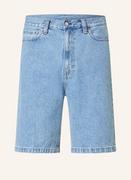 Spodenki damskie - Carhartt Wip Szorty Jeansowe Landon Loose Fit blau - miniaturka - grafika 1