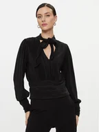 Bluzki damskie - Vero Moda Bluzka 10295544 Czarny Regular Fit - miniaturka - grafika 1