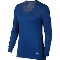 Koszulki i topy damskie - Nike koszulka damska W Nk Infinite Top Ls z długim rękawem Indigo Force/Reflective Silver XS - miniaturka - grafika 1