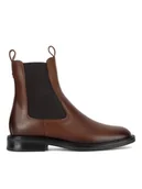 Botki damskie - Gino Rossi Sztyblety PETRA-124 Brązowy - miniaturka - grafika 1