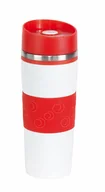 Kubki termiczne - Kubek termiczny ARABICA, biały, czerwony - miniaturka - grafika 1
