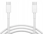 Kable USB - MOCNY SZYBKI KABEL USB 2x TYP-C / TYP-C 80W 1M USB 3.0 PD BIAŁY obustronnie obustronny - miniaturka - grafika 1