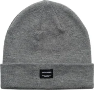 Czapki damskie - Jack & Jones Jack&Jones męska czapka zimowa Jacdna Beanie noos 12092815 GREY MELANGE - miniaturka - grafika 1