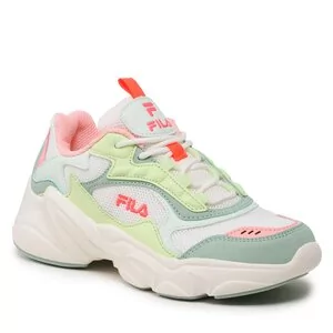 Buty dla dziewczynek - Sneakersy Fila Collene Cb Kids FFK0083.13229 Marshmallow/Lime Cream - grafika 1