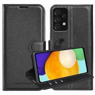 Etui i futerały do telefonów - Cadorabo Etui do Samsung Galaxy A52 (4G / 5G) / A52s w kolorze PHANTOM BLACK Pokrowiec ochronny z zapięciem magnetycznym, funkcją podstawki i kieszenią na karty Flip Case Cover Etui Handy Klapp Hülle Book Tasche - miniaturka - grafika 1