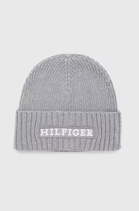 Tommy Hilfiger czapka z domieszką wełny kolor szary - Czapki męskie - miniaturka - grafika 1