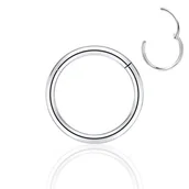 Kolczyki - Kolczyk, Tytanowy Srebrny Clicker KÓŁKO Kółeczko - LOBE - Nostril 1,0/8 - miniaturka - grafika 1