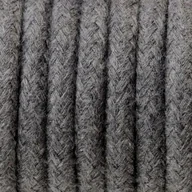 Przewody elektryczne - Ciemnoszary kabel w oplocie bawełnianym B03 bazaltowy pył trzyżyłowy 3x0.75 Kolorowe Kable - miniaturka - grafika 1